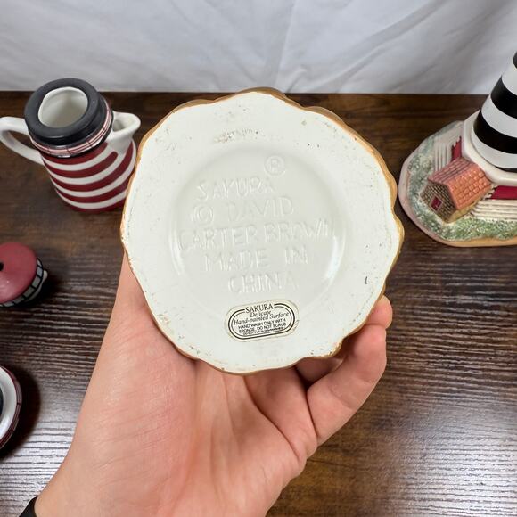 Lot of 3 Ceramic Lighthouse Collectibles – Sakura David Carter Brown - Picture 7 of 8